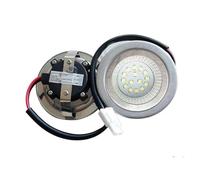 RUEHALF 2-Piece 12V/DC 220V/AC 1.5W Exhauster Ventilator Light Bulb 55mm Cut Hole Cooker Range Hood LED Light Mini Vent Light(12V DC White)