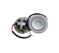 ruehalf 2-Piece 12V/DC 220V/AC 1.5W Exhauster Ventilator Light Bulb 55mm Cut Hole Cooker Range Hood LED Light Mini Vent Light(220V AC Warm White)