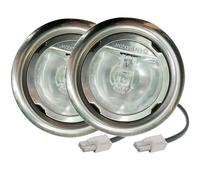 ruehalf 2-Piece 20W G4 Halogen Bulb 12V AC Clear Glass Under Cabinet Light Puck Light Bulb Closet Showcase Closet Shelf Wine Cooler Lamp