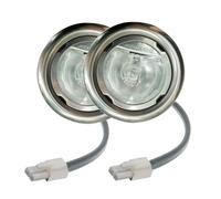 ruehalf 2-Piece 20W Halogen G4 Light Bulb Cabinet Light 2 Inches Hole 50mm Under Cabinet Light Range Hood Bulb Smoke Extractor Light