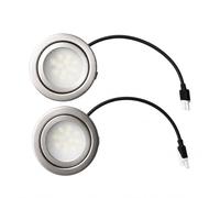 ruehalf 2-Piece DC 12V 70mm Cooker Hood LED Light 1.5W Compatible With Old Range Hood 20W Halogen Bulb Equivalent(Warm White 3000K,EL CONNECTOR_NO)