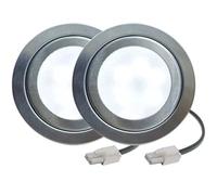 RUEHALF 2Piece 12V DC Ductless Cooker Range Hood Light Lamp 1.5W Equivalent 20W Halogen Frosted Glass Compatible Electronic Ballast(Warm White 3000K,EL CONNECTOR_NO)
