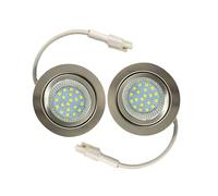 ruehalf 2Piece Cooker Hood Bulb LED 2.5W 220-240V for 60mm Hole Kitchen Under Cabinet Closet Lighting 20W Halogen Bulb Equivalent(Warm White 3000K)