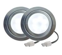 ruehalf 2Piece LED 12V DC Ductless Cooker Range Hood Light Lamp 1.5W Equivalent 20W Halogen Frosted Glass Compatible Electronic Ballast(6000K,EL CONNECTOR_12VDC)