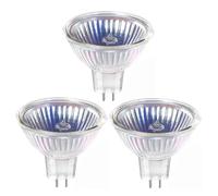 ruehalf 3-Pieces 12V 10-30W MR16 Halogen Light Bulbs Reflector Fiber Optic Light Bulb Ceiling Mount Spotlight Track Landscape Light(12V 10W)