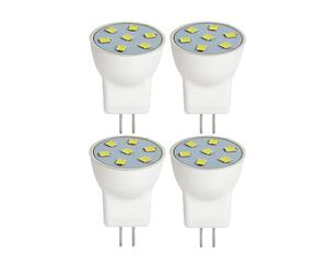ruehalf 4X MR8 LED Light Bulbs 2W 12V GU4.0 Bi-pin LED BulbsWarm White 2700K-3000K for Outdoor Low Voltage Landscape Lighting Tree Light(Warm White 3000K)