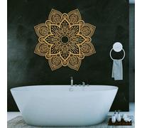 ruelen Mandala Wall Art Metal Flower Wall Decor 3D Floral Art 30'' Gold Art Wall Decor Modern Farmhouse Wall Hanging Decor for Living Room, Bathroom,Bedroom, Kitchen,Office (Gold)