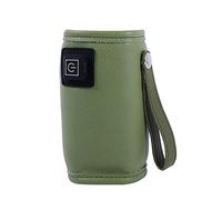 Ruelen USB Milk Water Warmer Travel Stroller Insulated Bag Baby Nursing Heater Safe for Outdoor Winter -Green