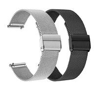 RuenTech 21 mm Metal Watch Strap Compatible with Ice Smart Junior 3.0 Find My/Ice Smart Junior 2.0 1.75 Inch Bracelet, Stainless Steel Bracelet for Men and Women, Mittelgroße, Stainless Steel, No