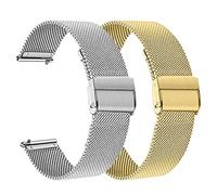 RuenTech 22 mm Metal Watch Strap Compatible with Hama 9000/8900/7010/6910/6010/5010/5000/4000 Smartwatch Bracelet, Stainless Steel Bracelet for Men and Women, Mittelgroße, Stainless Steel, No Gemstone