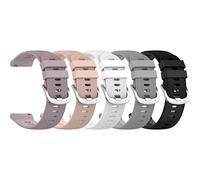 RuenTech 5 Pack Watch Bands Compatible with Garmin Forerunner 265S/255S/255S, Soft Silicone Replacement Strap for Garmin Vivoactive 4S/Vivomove 3S/Venu 2S - B