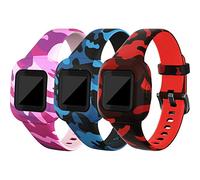 Ruentech Bracelet Compatible with Garmin Vivofit JR 3 Bracelet Replacement Strap Wristbands Silicone Children Bracelets Straps Strap Accessories (3-C Colour)