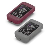 RuenTech Case Compatible with Bryton Rider 750 Protective Case, Soft Silicone Protective Case for Bryton Rider 750 Bicycle Computer Accessories (Wine Red + Grey)