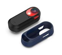 RuenTech Case Compatible with Garmin Varia RCT715 Protective Case, Soft Silicone Protective Case for Garmin Varia RCT715 Bicycle Computer Accessories (Black + Blue)