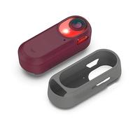 RuenTech Case Compatible with Garmin Varia RCT715 Protective Case, Soft Silicone Protective Case for Garmin Varia RCT715 Bicycle Computer Accessories (Wine Red + Grey)