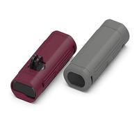 RuenTech Case Compatible with Garmin Varia UT800 Protective Case, Soft Silicone Protective Case for Garmin Varia UT800 Bicycle Computer Accessories (Wine Red + Grey)