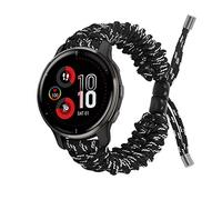 Ruentech Compatible with Amazfit GTS3/GTS 2 Mini/GTS 42MM/BIP S Replacement Strap for Garmin Venu Sq Forerunner 55 158 Nylon Fabric Band (Black and White)