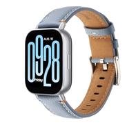 RuenTech Genuine Leather Strap for Xiaomi Redmi Watch 5 Active/Lite, 22 mm Replacement Strap Watch Strap, Watch Straps Bracelets for Redmi Watch 5 Lite (Sky Blue)