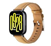RuenTech Genuine Leather Strap for Xiaomi Redmi Watch 5 Active/Lite, 22 mm Replacement Watch Strap, Watch Straps for Redmi Watch 5 Lite (Light Brown)