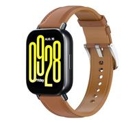 RuenTech Leather Strap for Xiaomi Redmi Watch 5 Active/Watch 5 Lite Bracelets, Genuine Leather Replacement Strap Bracelets Compatible with Redmi Watch5 Active/Lite (Light Brown)