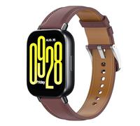 RuenTech Leather Strap for Xiaomi Redmi Watch 5 Active/Watch 5 Lite Bracelets, Genuine Leather Replacement Strap Bracelets Compatible with Redmi Watch5 Active/Lite (Dark Brown)