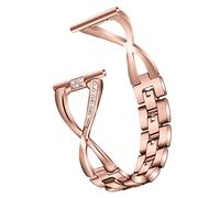 RuenTech Metal Strap Compatible with Oneplus Watch 3 43 mm/Oppo Watch X2 Mini, 18 mm, Stainless Steel Watch Strap, Sports Replacement Strap, Mittelgroße, Stainless Steel, no gem