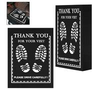 RUENXG 50-Pack Disposable Car Floor Mats - Black Heavy Duty 19.6x15.7 Inch Universal Fit for SUV/Truck/Sedan | Footprint Design | Car Wash & Detailing Protectors | Portable Vehicle Foot Pads