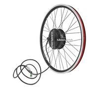 RUETERY 36V 500W Front Wheel Electric Bicycle Conversion Kit, 24" E-Bike Conversion Set with Brushless Gear Motor, LCD Display, Pedal Assist Sensor & Thumb Throttle, Compatible with Disc & V-Brakes