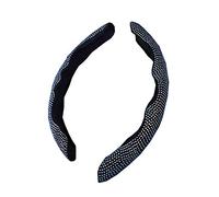 RUFD Bling Rhinestone Car Steering Wheel Cover for Jeep Grand Cherokee Wrangler Renegade, 2 Pcs Anti-skid Car Wheel Cover Anti-skid Crystal Diamonds Bling Comfortable(38CM),A Multicolor