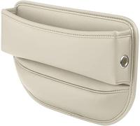 RUFD Car Seat Gaps Filler Organiser for Land Rover Range Rover Evoque/Range Rover Sport/Range Rover Velar, Seat Storage Box Leakproof PU Leather Car Console Side Pocket, Accessories,C Beige
