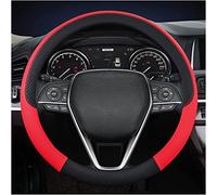 RUFD Leather Steering Wheel Cover for Land Rover Discovery 4 /Discovery Sport/Freelander/Range Rover, 15 inch(38CM) Breathable Anti-Slip Steering Wheel Protector Auto Accessories,B Red