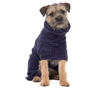 Ruff and Tumble Dog Drying Coat - Classic Collection | Fast-Drying Dog Towel Coat & Dressing Gown with Hood (S, Blackberry)