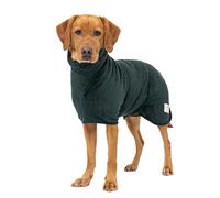 Ruff and Tumble Dog Drying Coat - Classic Collection | Fast-Drying Towel Coat & Dressing Gown with Hood (GMD, Forest)