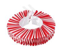 Ruff Collar Detachable Pleated Neck Ruffle | Red White Striped Adjustable Costume Accessory for Stage Party Looks
