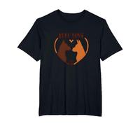 Ruff Love: Adorable Dog Couple Heart Design for Pet Lovers T-Shirt, Men's Big and Tall, Black, 3X Tall