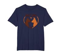 Ruff Love: Adorable Dog Couple Heart Design for Pet Lovers T-Shirt, Men's Big and Tall, Navy, 5X Tall