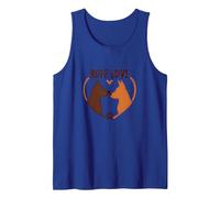 Ruff Love: Adorable Dog Couple Heart Design for Pet Lovers Tank Top, Men, Royal Blue, L
