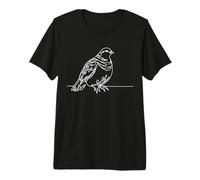 Ruffed Grouse Line Art Bird Wildlife Ornithology Premium T-Shirt