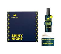 Ruffians Shiny Night Grooming Kit for Men (Beard & Hair Oil 50ml + Hybrid Pomade 50g), Beard Care Kit & Men’s Styling Set, Natural Beard Oil & Pomade for Hair Wax Styling, Ideal Beard Gift Set for Men