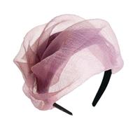 Ruffle Half Hat Headband with Adjustable Size French Hairband Hair Shaping Tool for Evening Banquet Party Props Headwear