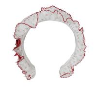 Ruffle Lace Trim Hairhoop Ribbon Bowknot Hairband For Anime Event Gathering Dressingup And Daily Wear Hair Styling Use