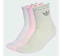adidas Originals Ruffle Socks 3 Pairs - Multi, Multi, Size L, Women Print