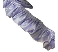Ruffle Trim Lace Edge Double Layered Ruffle Trim Shiny Satin Pleated Ribbon Fabric Glitter for Wed Doll Dress DIY Kids Sewing Crafts for Dress Costume Trimming Craft Sewing(Color 8)
