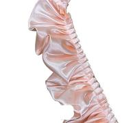 Ruffle Trim Lace Edge Double Layered Ruffle Trim Shiny Satin Pleated Ribbon Fabric Glitter for Wed Doll Dress DIY Kids Sewing Crafts for Dress Costume Trimming Craft Sewing(Color 7)