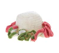 Ruffled Brim Bucket Hat for Adult Windproof Cycling Ski Crochet Fisherman Knit Knit Hats for Women Winter for Women Big Head