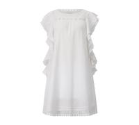 Ruffled Broderie Midi Dress - female - Stella Forest - Short Dresses - White - M - Dresses M