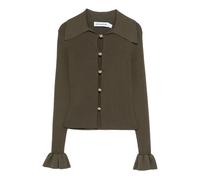 Ruffled Cuff Cardigan - female - Self Portrait - Cardigans - Green - S - Knitwear S