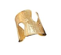 Ruffled Design Arm Jewelry Iron Made 52g Light Fashion Accessory Her Daily Use Ideal Present Circular Open Armlet