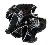 Ruffled Hair Scrunchie with a Decorative | Gathered Outer Detail Around the Scrunchie, Patterned Inner Accent, Decorative Hair Accessory, Structured Layered