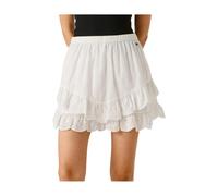 Ruffled Short Skirt - female - Pepe Jeans - Short Skirts - White - S - Skirts S